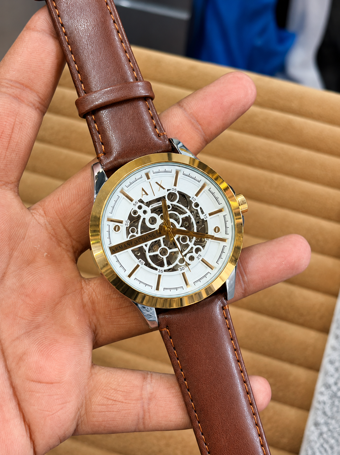 Armani Exchange (A|X) Automatic Skeleton Watch
