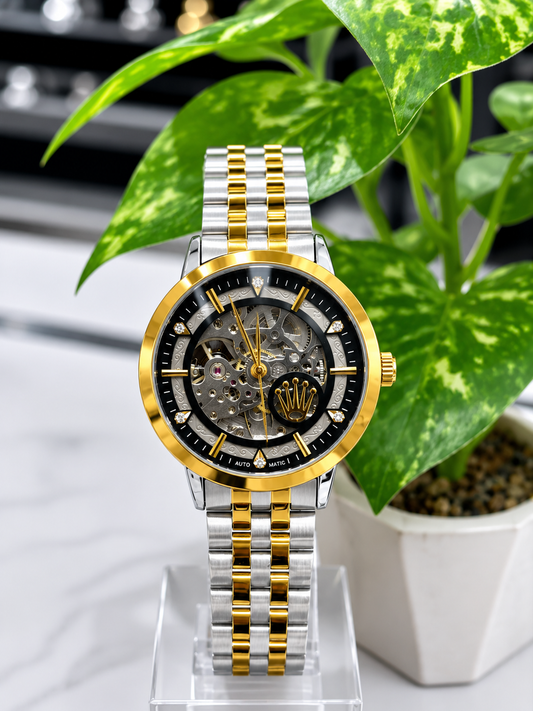 ROLEX skeleton automatic-style wristwatch. 2