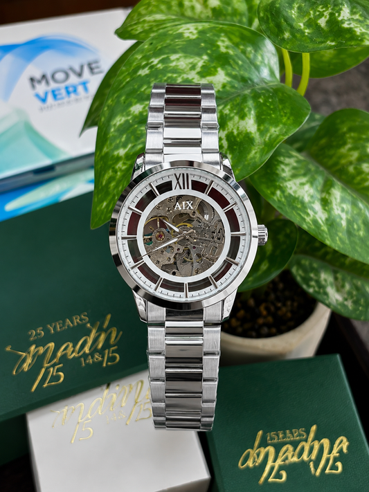 A|X fashion-style skeleton wristwatch