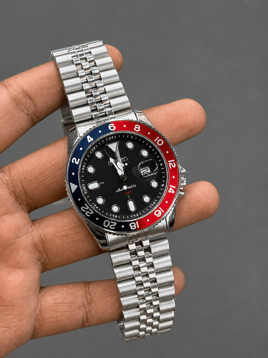 Seiko 5 Sports GMT–style watch