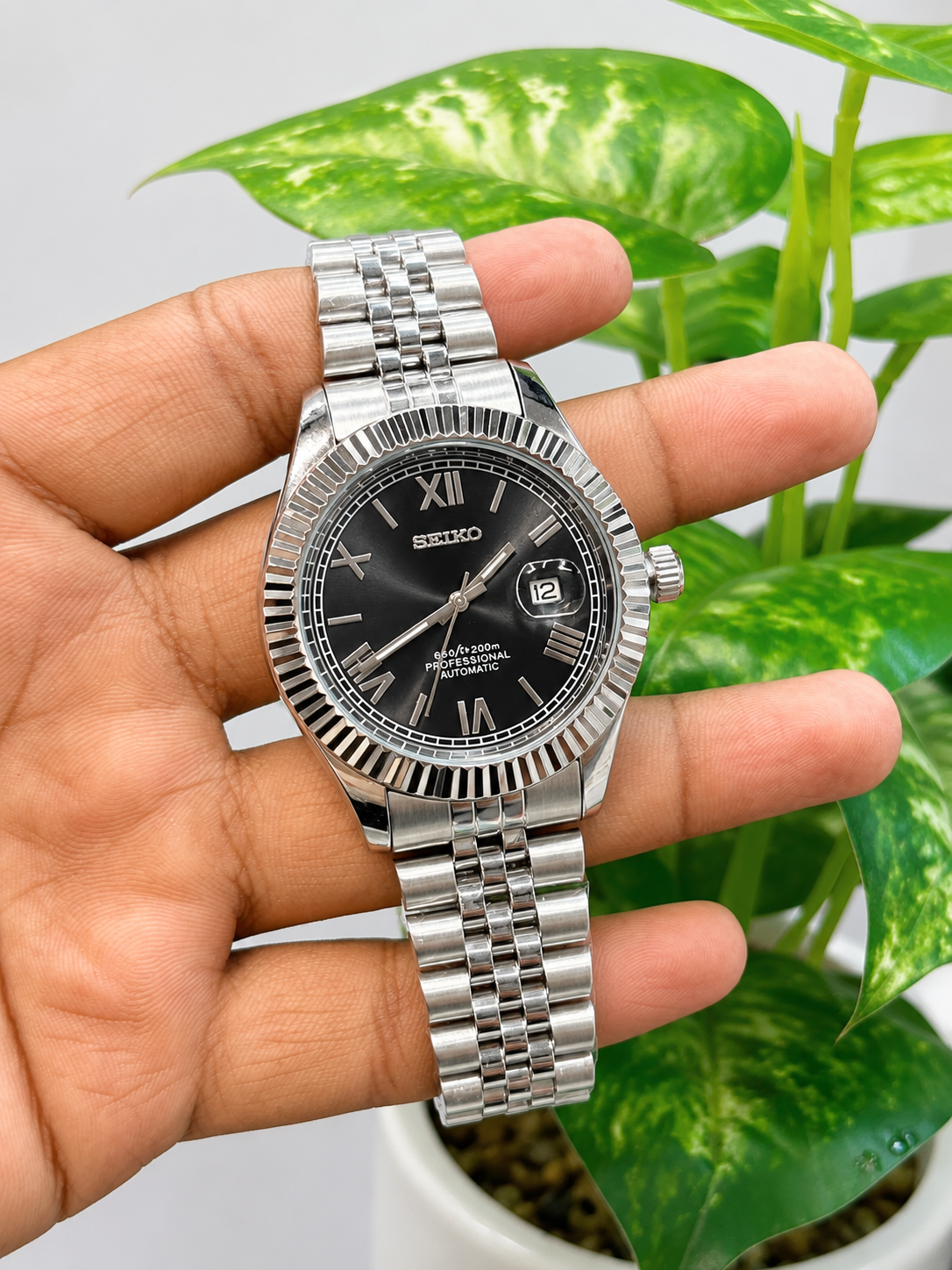 Seiko Datejust-style homage watch