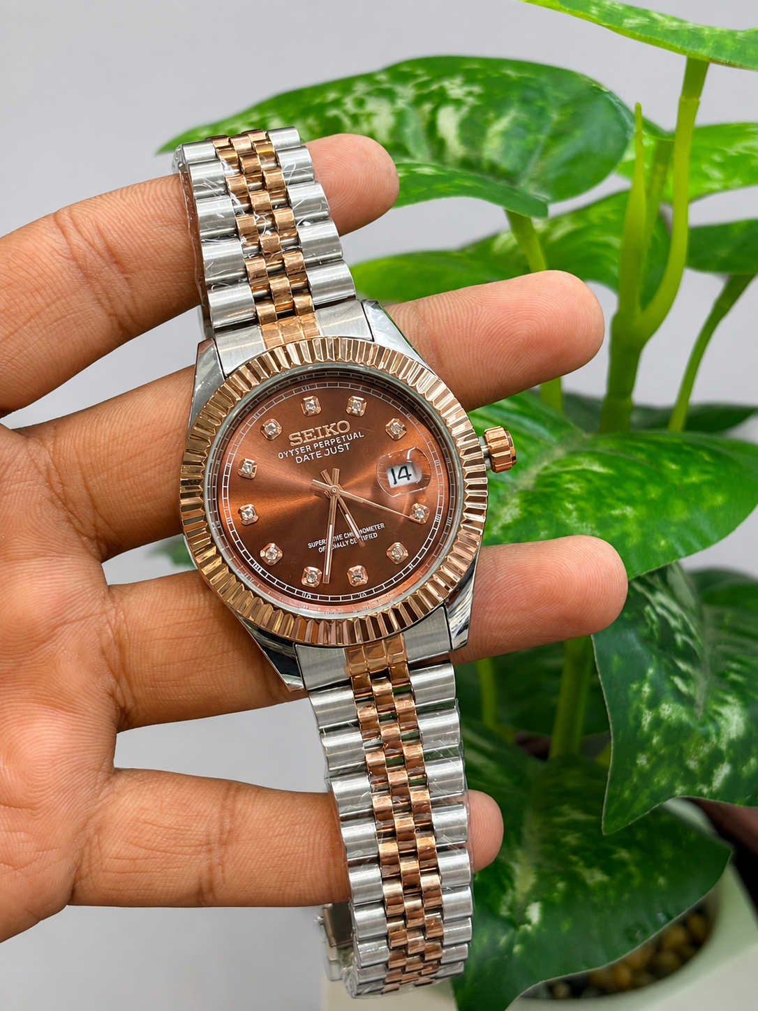Seiko Datejust-style homage watch