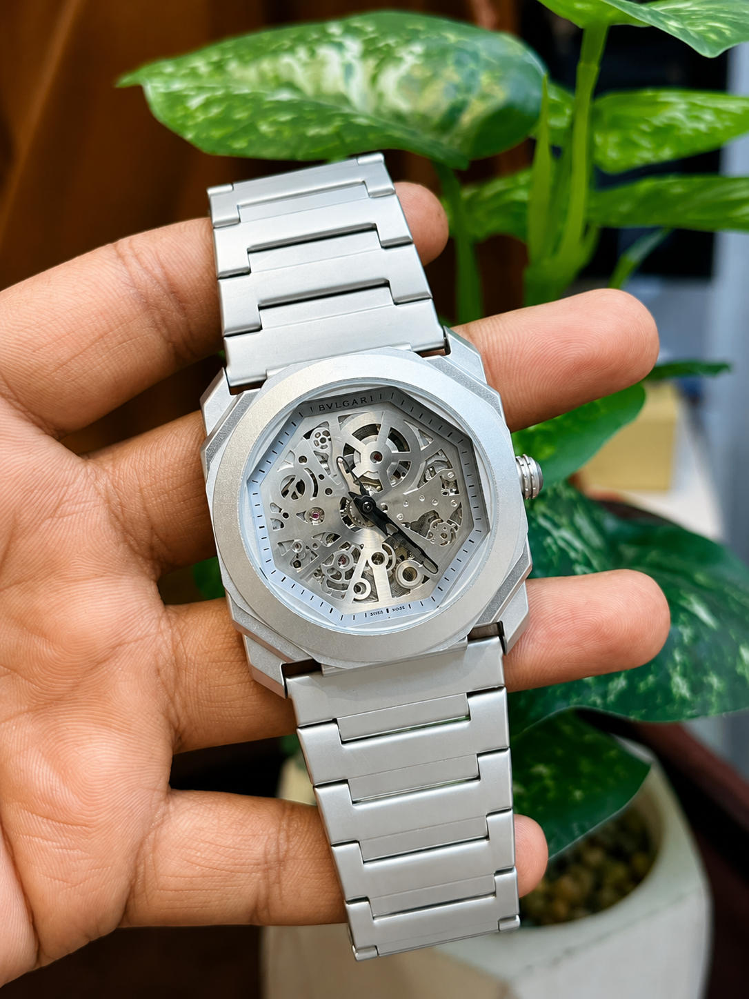 BVLGARI Octo Skeleton style watch 1