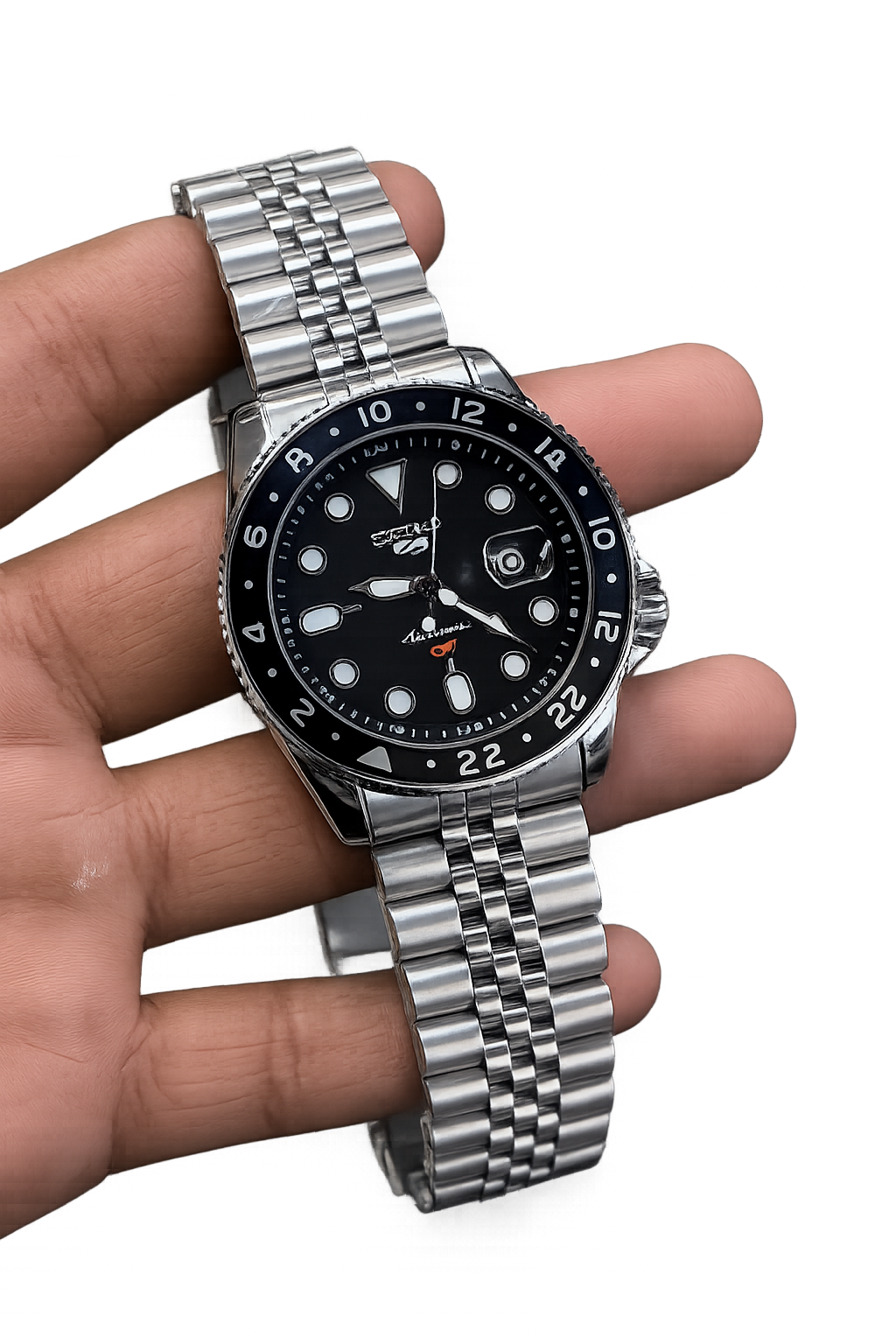 Seiko 5 Sports GMT–style watch