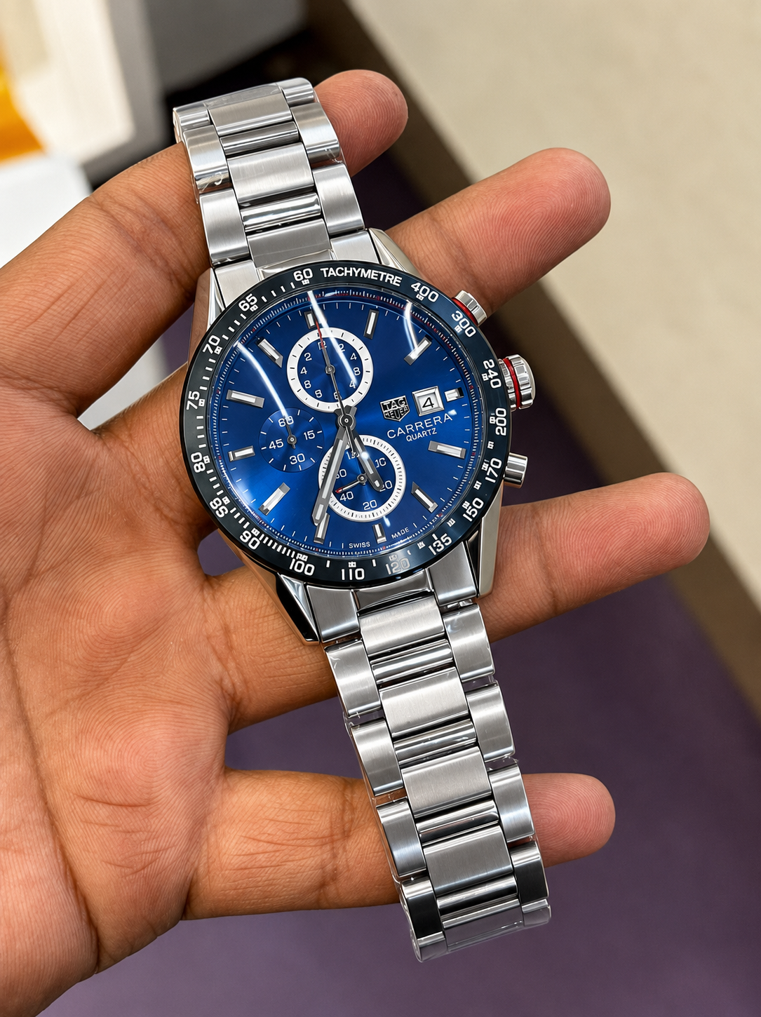 TAG Heuer Carrera chronograph design.