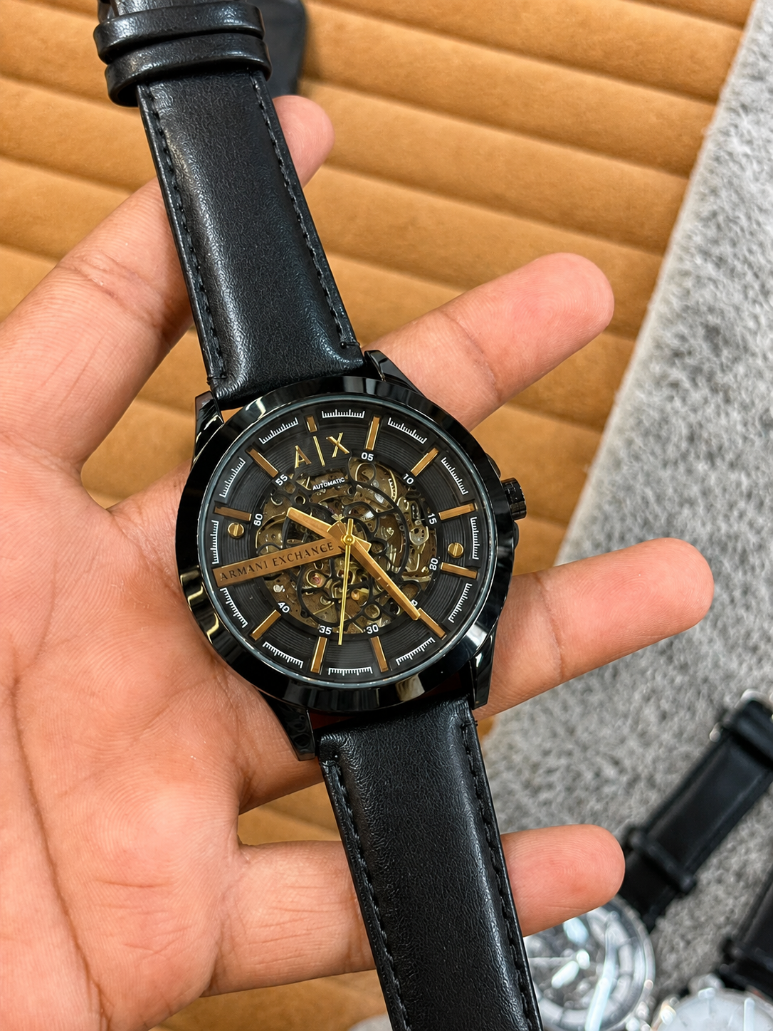 Armani Exchange (A|X) Automatic Skeleton Watch