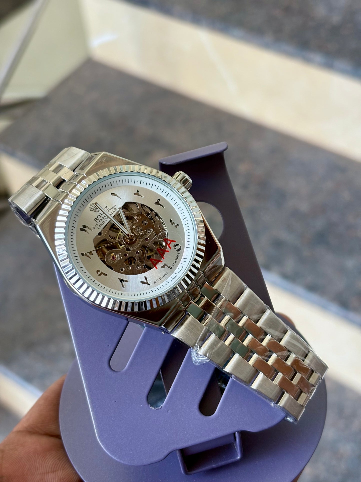“Rolex Skeleton Dial Automatic”