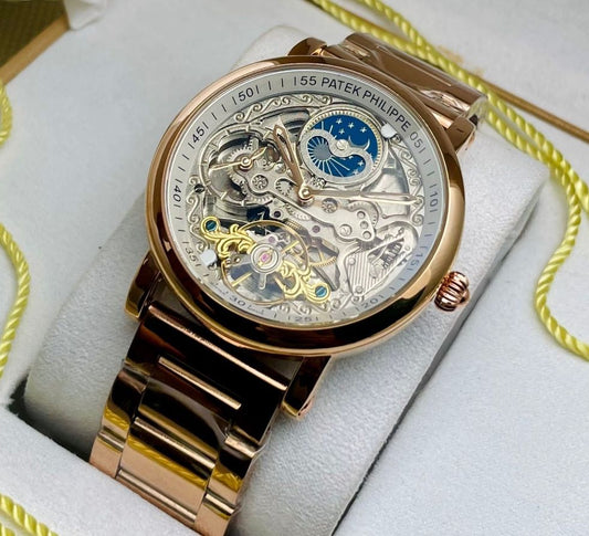 Patek Philippe Skeleton Moonphase Watch.