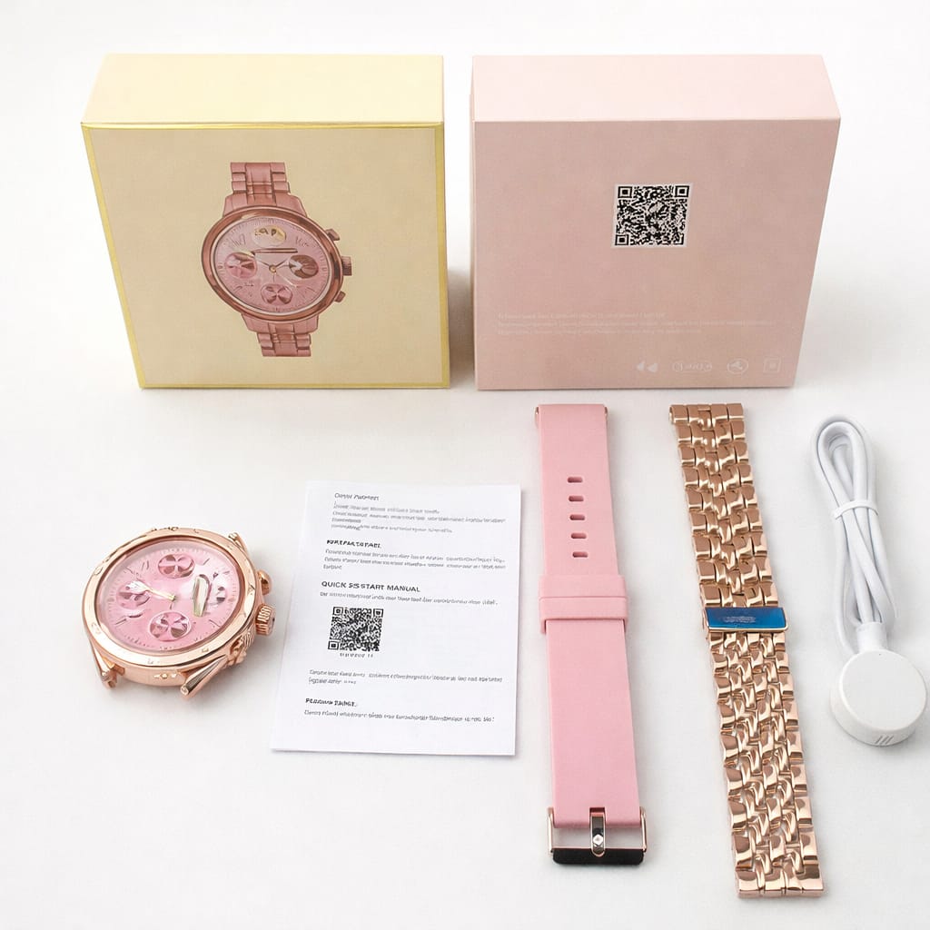⌚ Women’s Pink / Rose-Gold Smartwatch